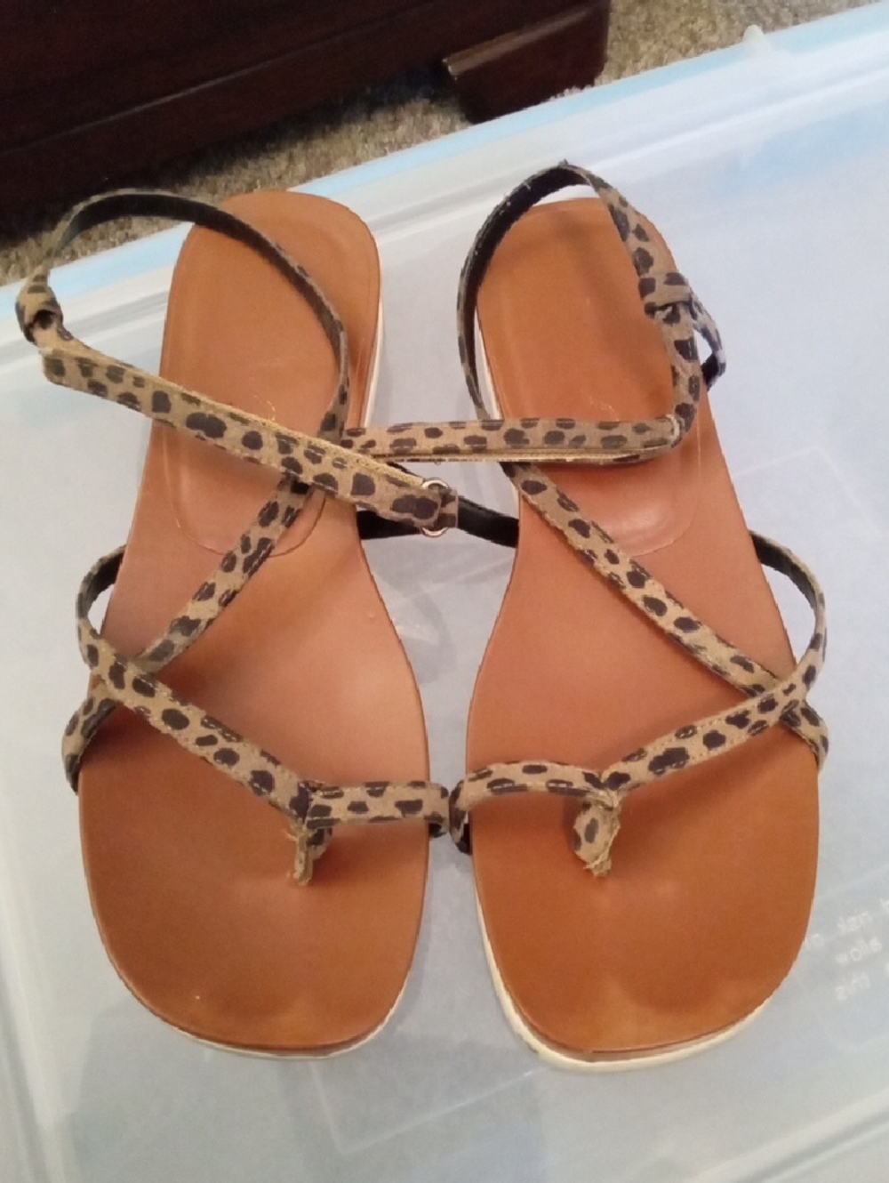 9m Unisa Carly 2 Strappy Leopard Sandal